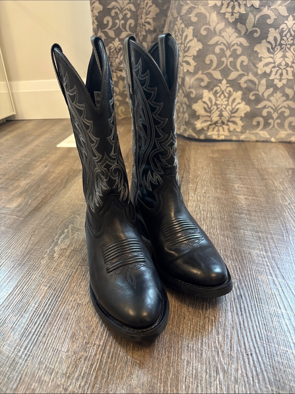 Durango genuine leather black cowboy boots used once